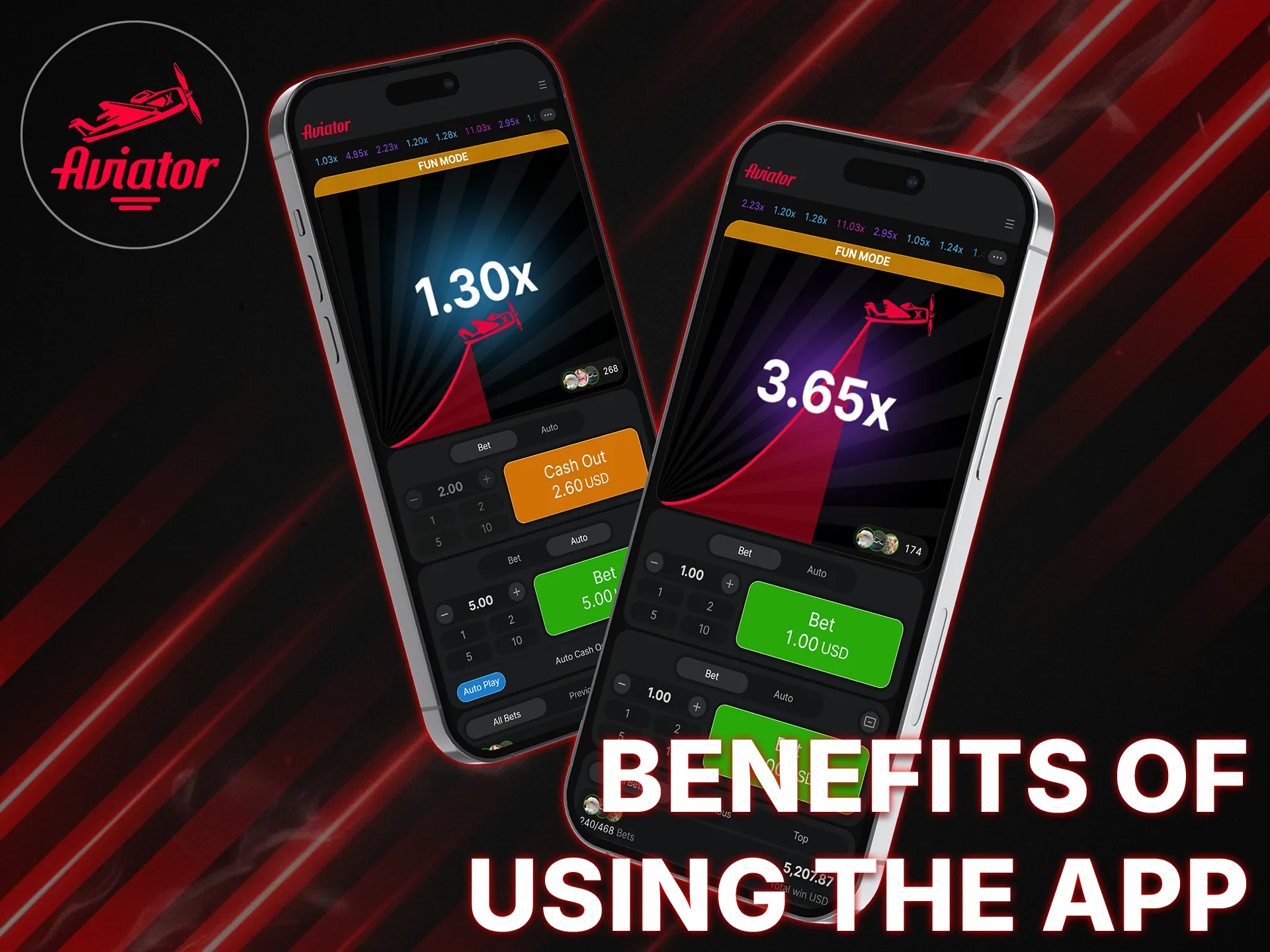 The Aviator app offers a sleek, mobile, real-time gaming experience with easy navigation and updates.