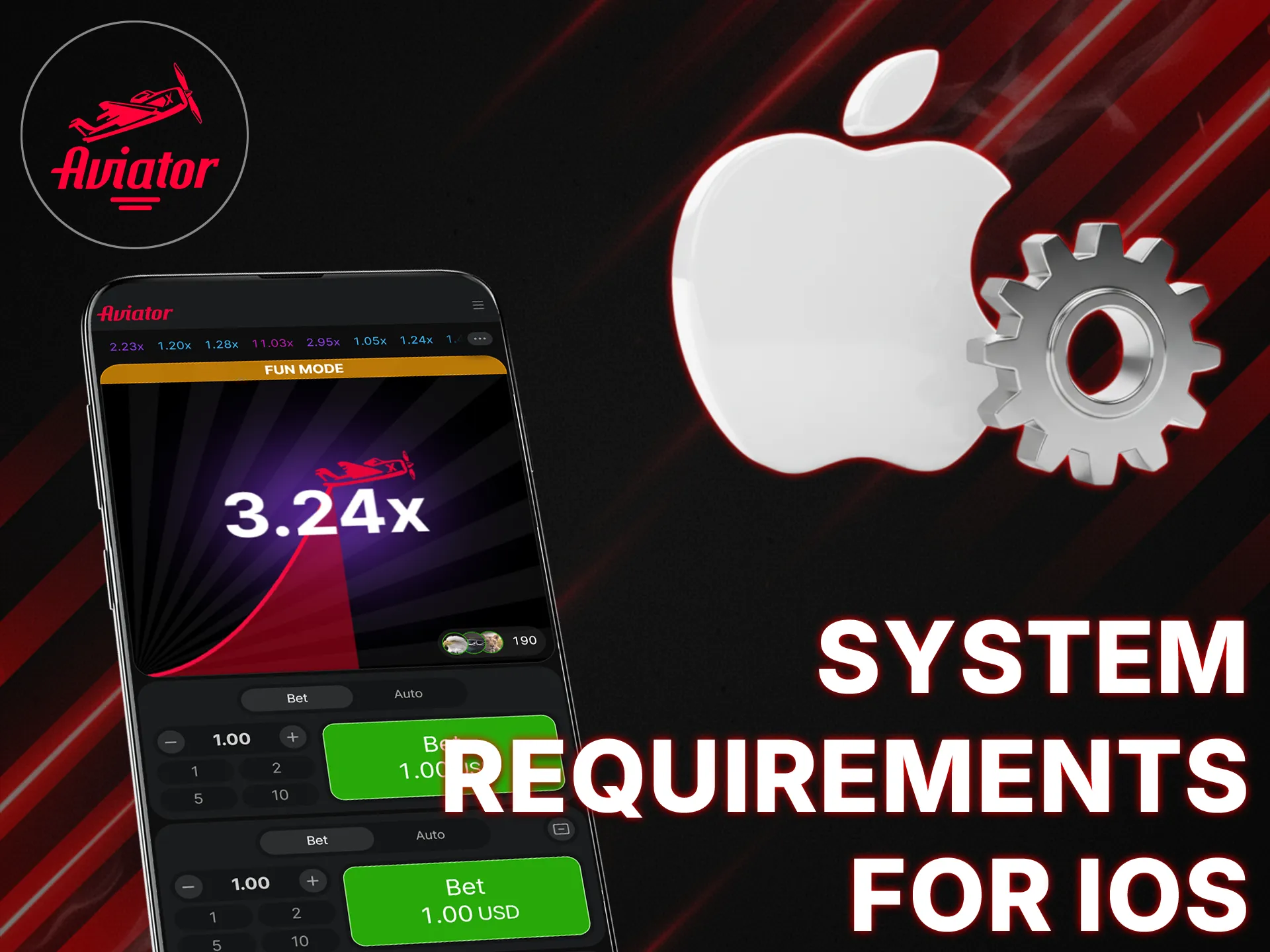Ensure your iOS device meets the minimum system requirements for the best Aviator experience.
