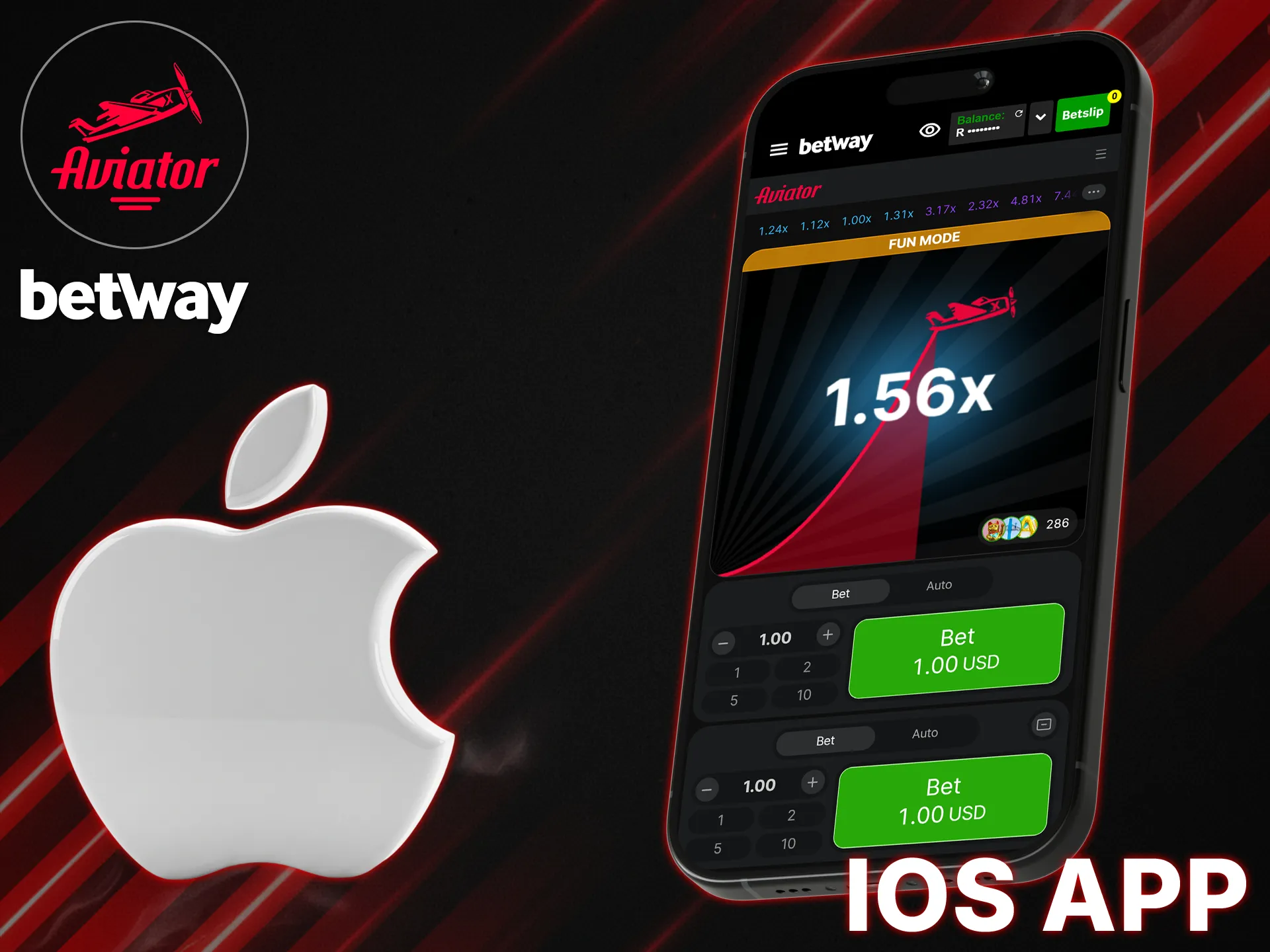 Always have access to Aviator in the Betway app for iOS.