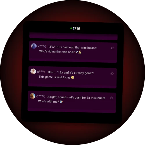 Connect with players and discuss strategy in the Betway Aviator in-game chat.