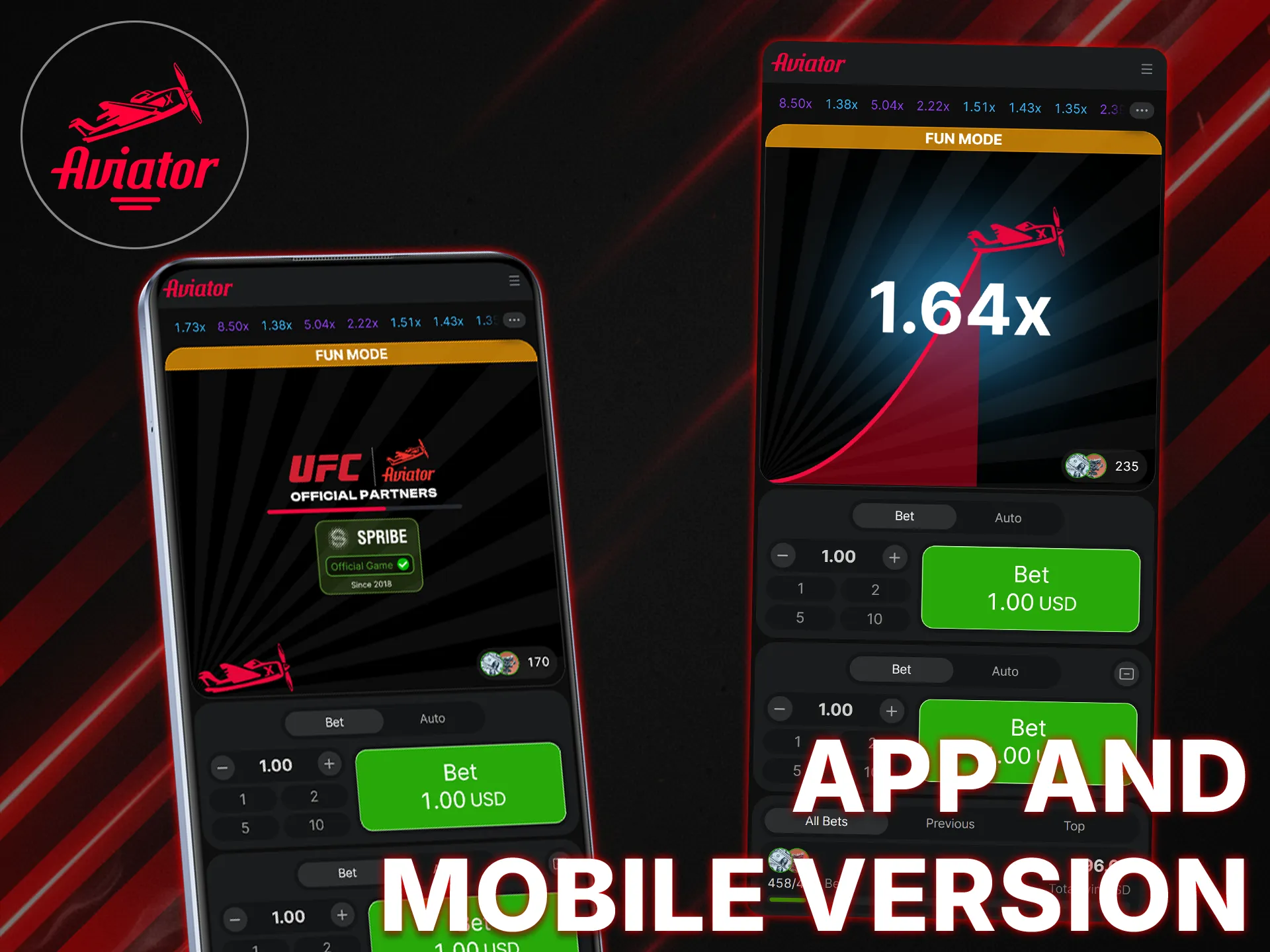 Play Aviator on your mobile via the dedicated app or through the casino's mobile-optimized website.