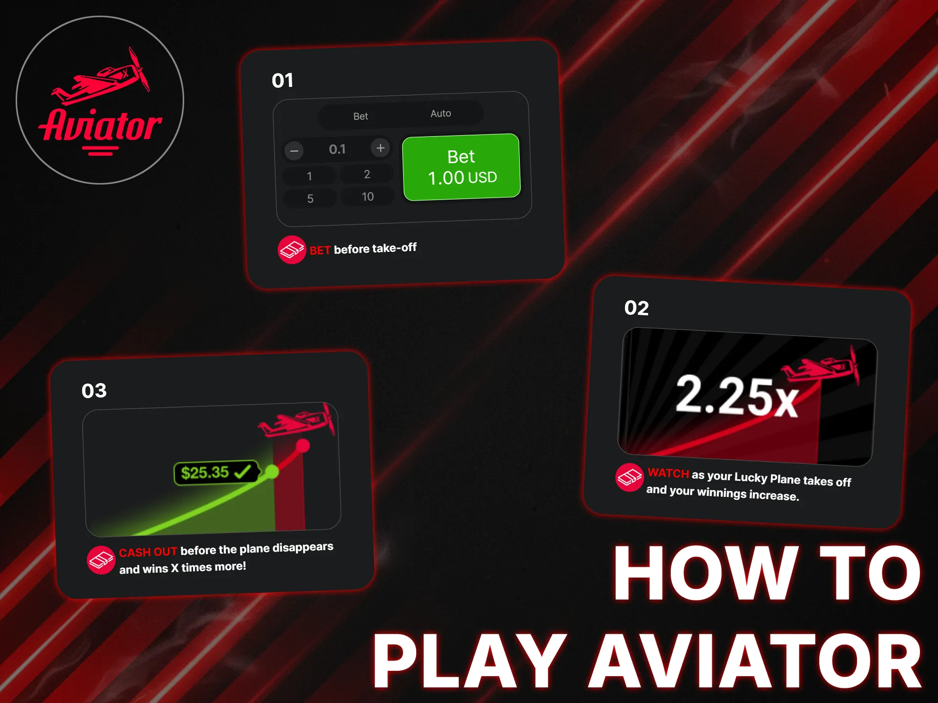 Place your bet and watch the multiplier grow until the plane flies away in Aviator.