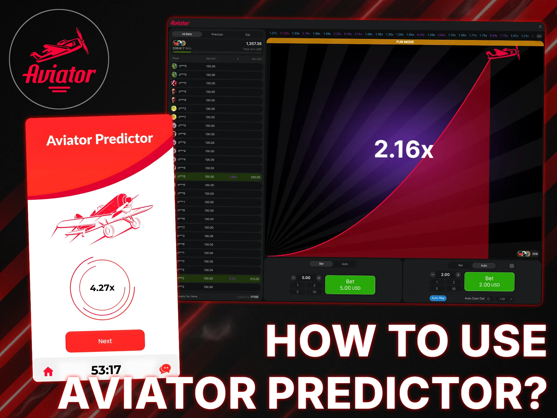 Download the Aviator predictor, log in, select a casino and observe tips before betting.
