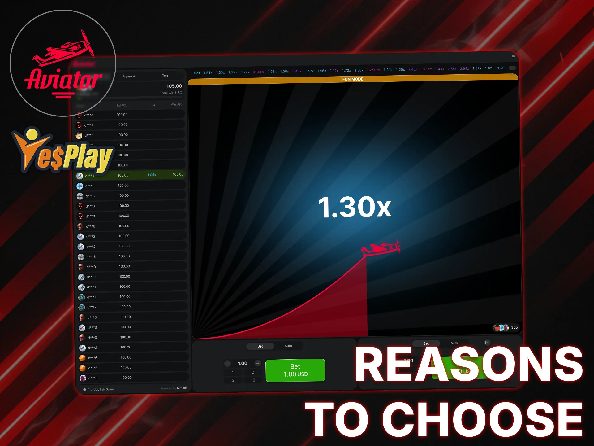 Play Aviator at YesPlay with ZAR support, quick registration, and a modern interface.